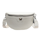 Damska Metaliczna Torebka Nerka Crossbody Srebrna Elegancka