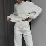 Komplet dzianinowy elegancki wygodny stylowy zestaw casual
