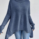 Damski Sweter Jesienny Elegancki Zielony