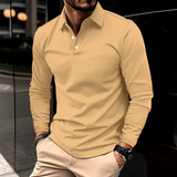 Męska Koszulka Polo Długi Rękaw Slim Fit Nowoczesna Elegancja