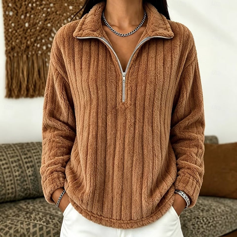 Damski Sweter Jesienny Lekki Biały Heritage