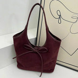 Elegancka Torebka Damska Hobo z Kokardką Minimalistyczna