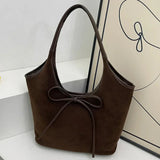Elegancka Torebka Damska Hobo z Kokardką Minimalistyczna
