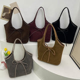 Elegancka Torebka Damska Hobo z Kokardką Minimalistyczna