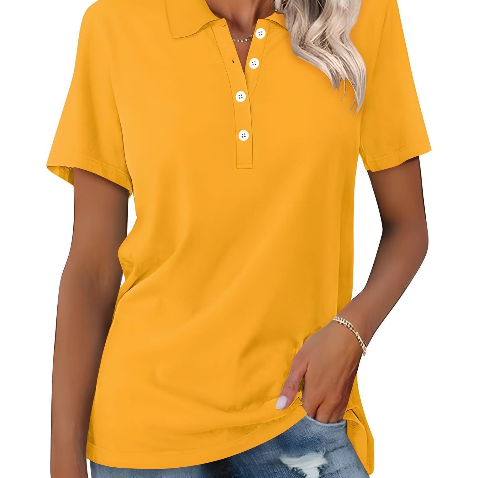 Damska koszulka polo klasyczna bawełniana elegancka casual