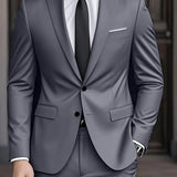 Dwuczęściowy męski garnitur o nowoczesnym slim fit