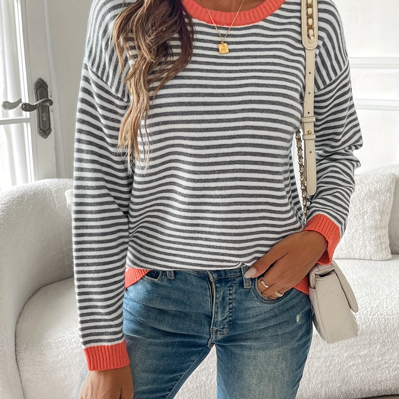 Damski Sweter Jesienny Elegancki