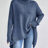 Damski Sweter Jesienny Elegancki Zielony