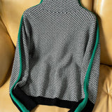 Damski Sweter Jesienny Zielony