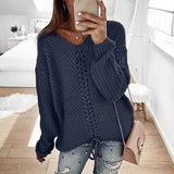 Dzianinowy Sweter Damski o Luźnym Kroju