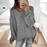 Dzianinowy Sweter Damski o Luźnym Kroju