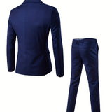 Dwuczęściowy męski garnitur o nowoczesnym slim fit