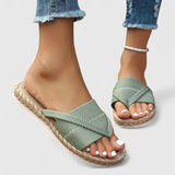 Damskie Klapki Boho Plecione Letnie Casual