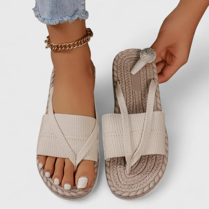 Damskie Klapki Boho Plecione Letnie Casual