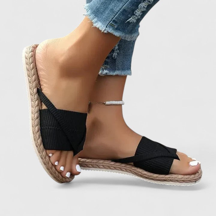 Damskie Klapki Boho Plecione Letnie Casual