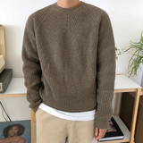 Męski Sweter Oversize Dzianinowy Komfortowy Styl