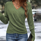 Damski Sweter Jesienny Elegancki Zielony Heritage