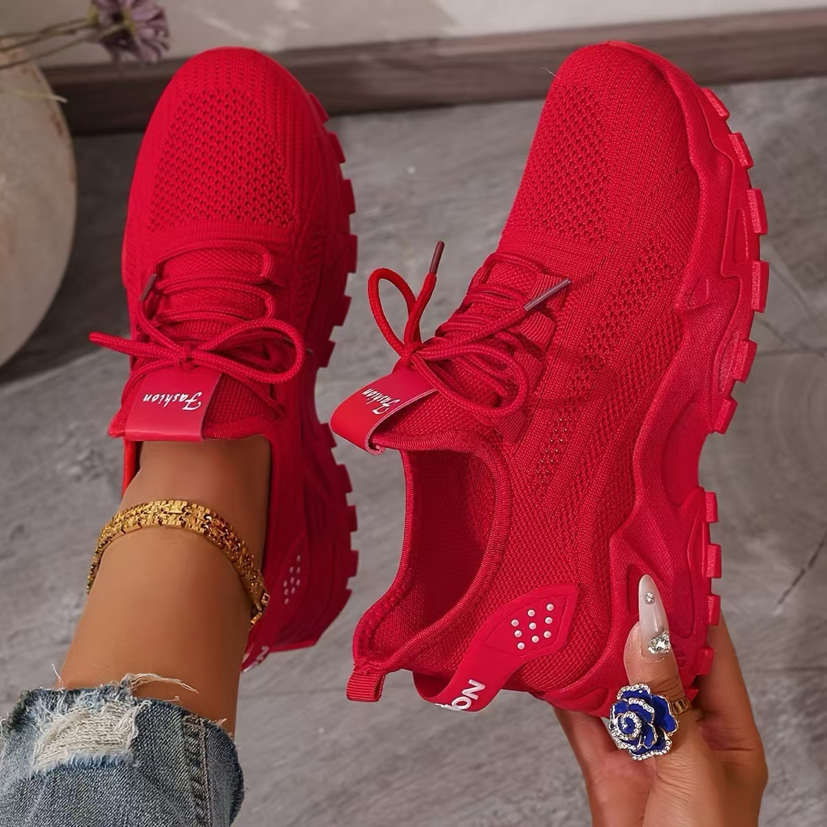 Damskie Sneakersy Sportowe na Platformie Casual Modne