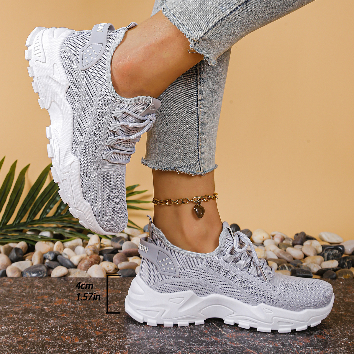 Damskie Sneakersy Sportowe na Platformie Casual Modne