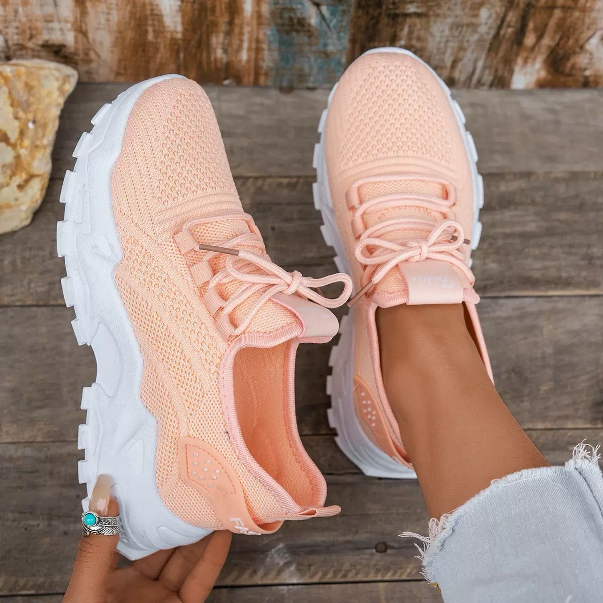 Damskie Sneakersy Sportowe na Platformie Casual Modne