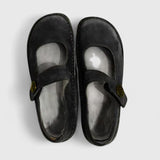 Damskie buty z regulowanym paskiem i okrągłym noskiem
