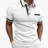 Męska Koszulka Polo Slim Fit z Kontrastowym Wykończeniem