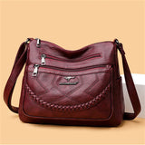 Torebka Damska Crossbody Vintage z Plecionym Detalem
