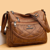 Torebka Damska Crossbody Vintage z Plecionym Detalem