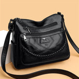 Torebka Damska Crossbody Vintage z Plecionym Detalem