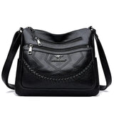 Torebka Damska Crossbody Vintage z Plecionym Detalem