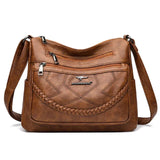 Torebka Damska Crossbody Vintage z Plecionym Detalem