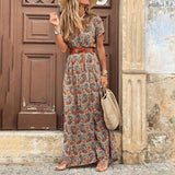 Sukienka Maxi Boho z Printem