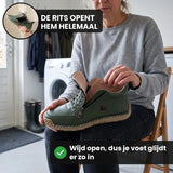 Wygodne sneakersy z bocznym zamkiem, szeroka stopa