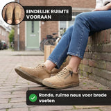 Wygodne sneakersy z bocznym zamkiem, szeroka stopa