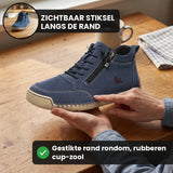 Wygodne sneakersy z bocznym zamkiem, szeroka stopa