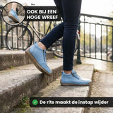 Wygodne sneakersy z bocznym zamkiem, szeroka stopa