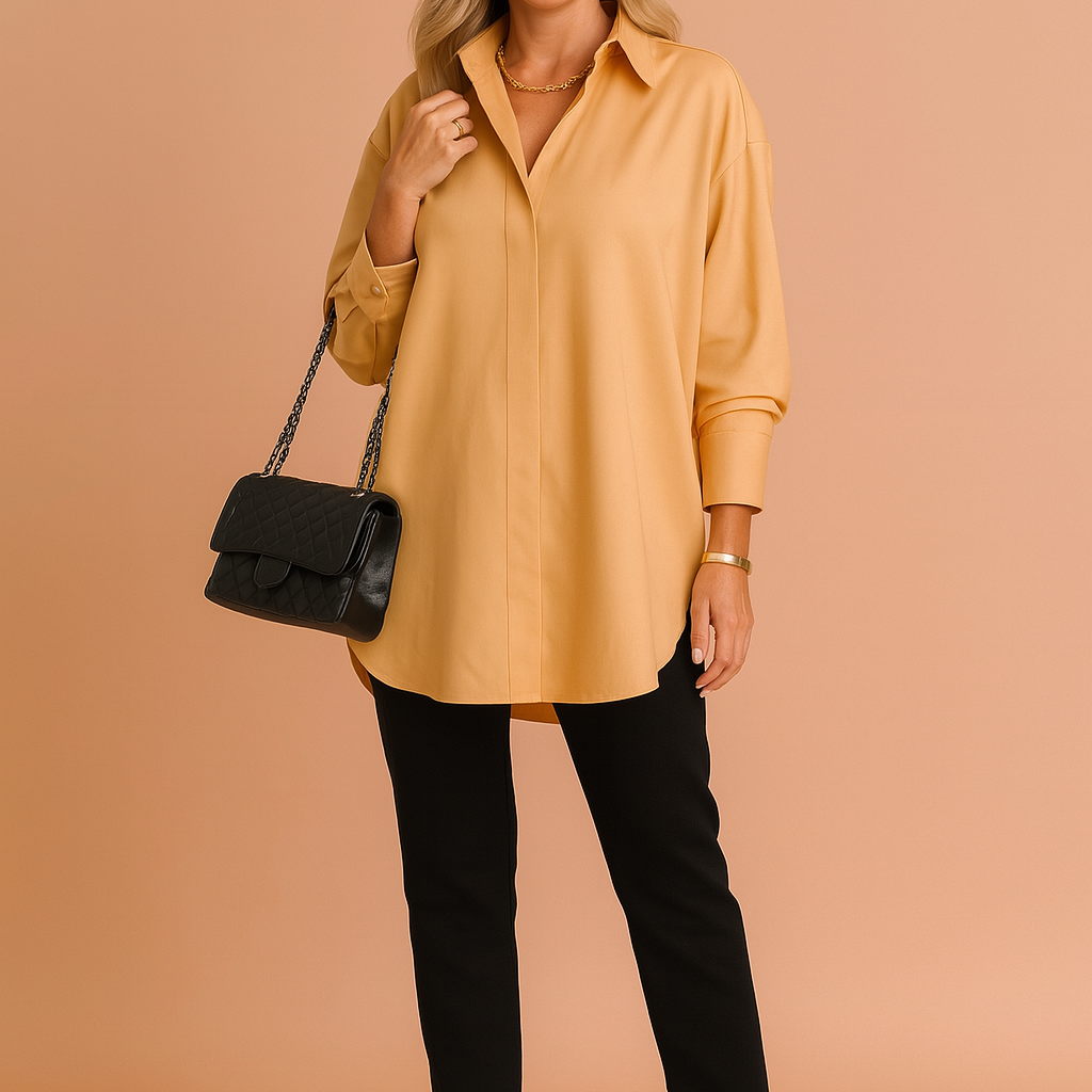 Długa Koszula Damska Oversize Elegancka Tunika Casual