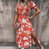 Sukienka Maxi w Kwiatowy Print