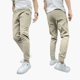 Męskie Spodnie Chinos Dopasowane Eleganckie Casual
