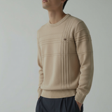 Męski dzianinowy sweter slim fit z bawełny