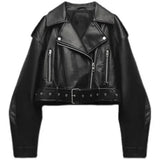 Kurtka skórzana biker krótka stylowa elegancka ramoneska