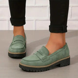 Mokasyny na grubej podeszwie eleganckie wygodne buty loafers