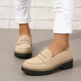 Mokasyny na grubej podeszwie eleganckie wygodne buty loafers