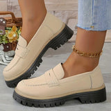 Mokasyny na grubej podeszwie eleganckie wygodne buty loafers