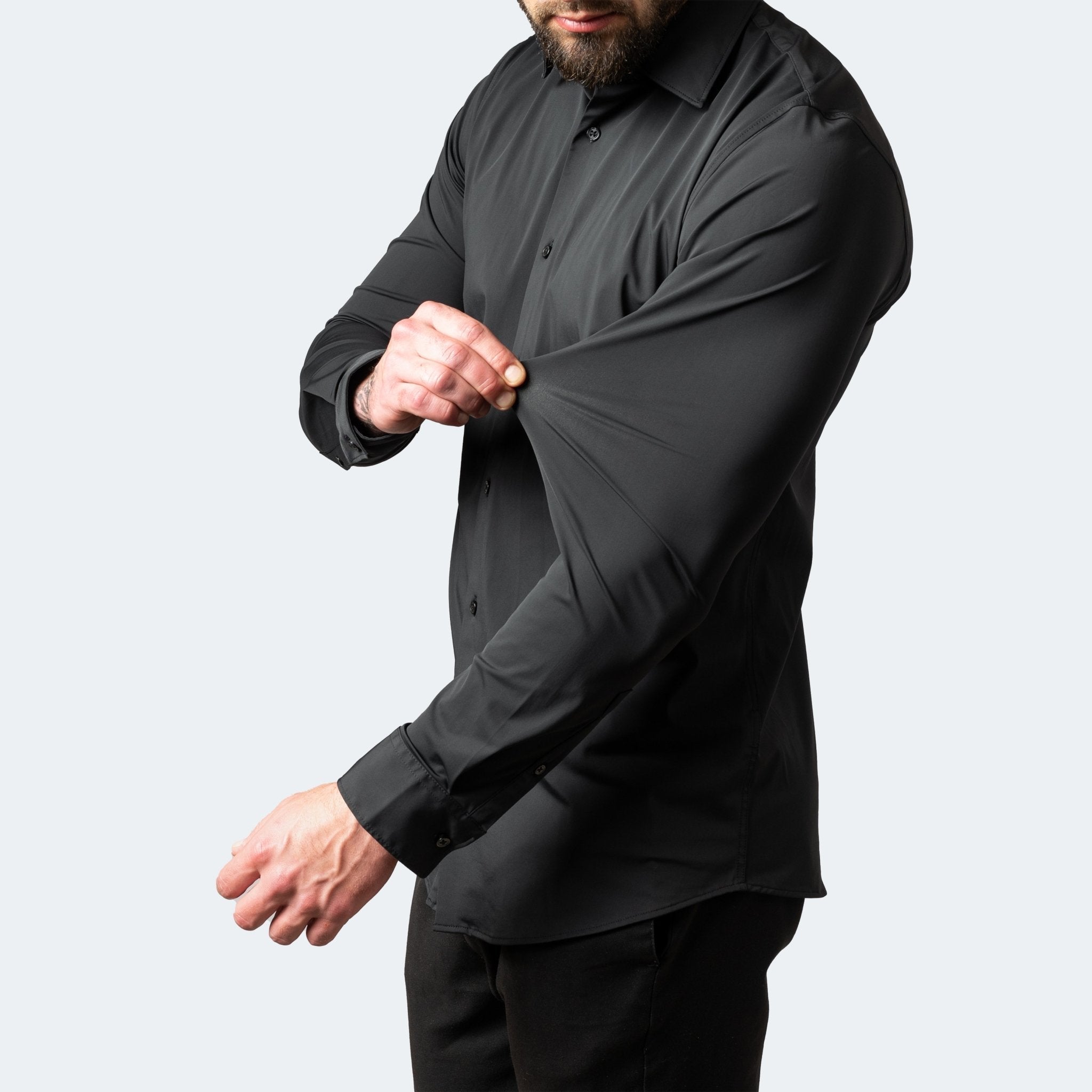 Męska Koszula Elastyczna Slim Fit Rozciągliwy Komfort i Dopasowanie