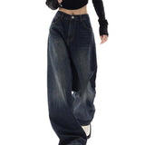 Szerokie Jeansy Damskie Baggy z Wysokim Stanem Styl Streetwear