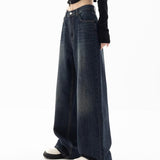 Szerokie Jeansy Damskie Baggy z Wysokim Stanem Styl Streetwear