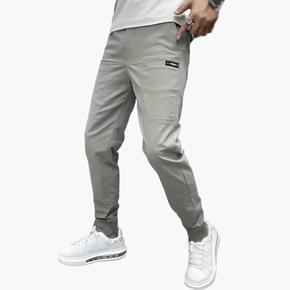 Męskie Spodnie Chinos Dopasowane Eleganckie Casual