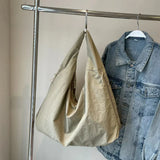 Duża Torebka Damska Hobo Casual Materiałowa