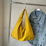 Duża Torebka Damska Hobo Casual Materiałowa